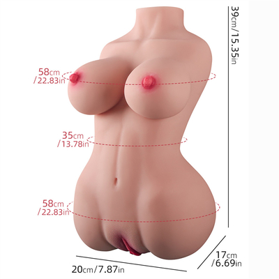 5.5 كجم نصف أنثى سيليكون ساكس دمية الجذع واقعية كس كبير الثدي دمية جنسية لعبة مناسبة لعب الجنس الكبار الرجال للرجال