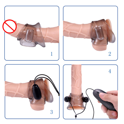 مجانا TPE G Spot Adult Products الذكور الاهتزاز القضيب القضيب حلقة القضيب