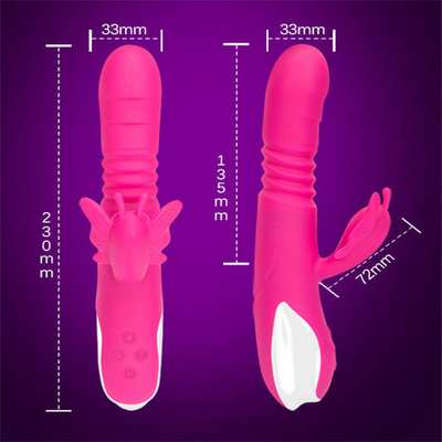 رأس دفع آلي شاحن USB محمول أرنب الاهتزاز للنساء