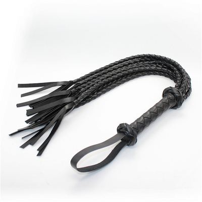 Bdsm النسيج الجلدي من الجلد Led Whip متعددة الأسود والأحمر الخيط الحبل الحصان الجلد الجنس الشعبي Sm Bdsm العبيد الشعوذة