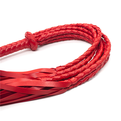 Bdsm النسيج الجلدي من الجلد Led Whip متعددة الأسود والأحمر الخيط الحبل الحصان الجلد الجنس الشعبي Sm Bdsm العبيد الشعوذة