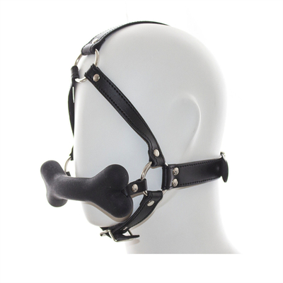 كلب العظام فم مقبض سليكون BDSM الجلد الأزواج مغازلة الاحتياط لعب الكبار للزوجين