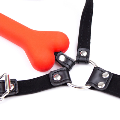 كلب العظام فم مقبض سليكون BDSM الجلد الأزواج مغازلة الاحتياط لعب الكبار للزوجين