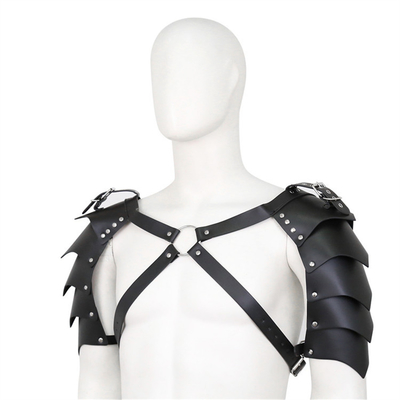 أحدث تصميم رائع BDSM عبودية فيتش رجالي حزام الكتف الجلد المزيف الشاذ حزام صدر أسود