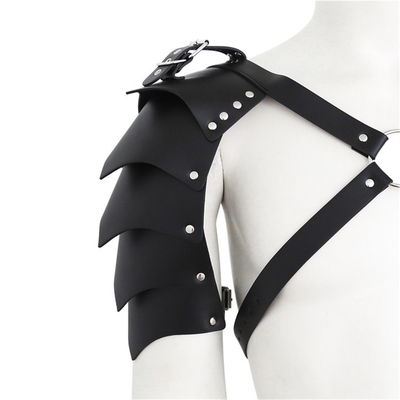 أحدث تصميم رائع BDSM عبودية فيتش رجالي حزام الكتف الجلد المزيف الشاذ حزام صدر أسود