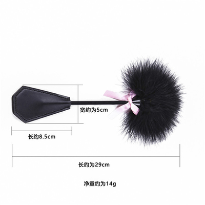 تدريب الحاسة التدريب الاستخدام المزدوج الرياح الجلد الفراء مع الوردي Kindky Bowknot مغازلة العبودية