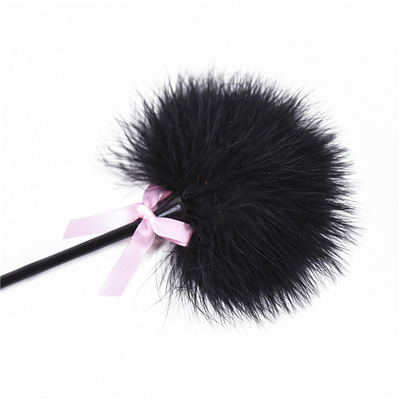 تدريب الحاسة التدريب الاستخدام المزدوج الرياح الجلد الفراء مع الوردي Kindky Bowknot مغازلة العبودية